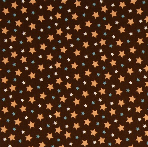 brown Riley Blake fabric with stars from the USA 2