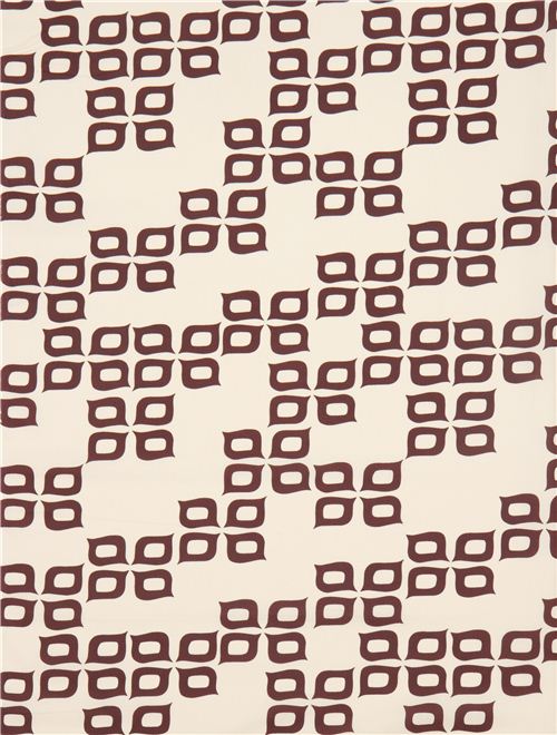 brown abstract floral organic fabric by birch from the USA 2