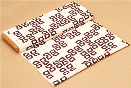 brown abstract floral organic fabric by birch from the USA 3