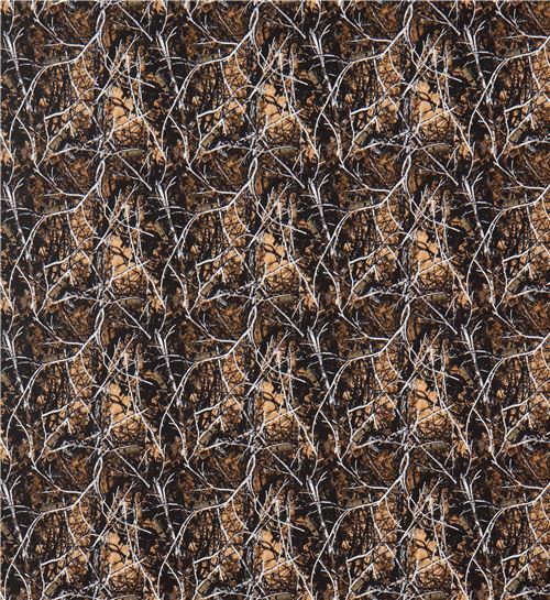 Fat Quarter (50 x 56 cm) - brown camo tree branch fabric 2