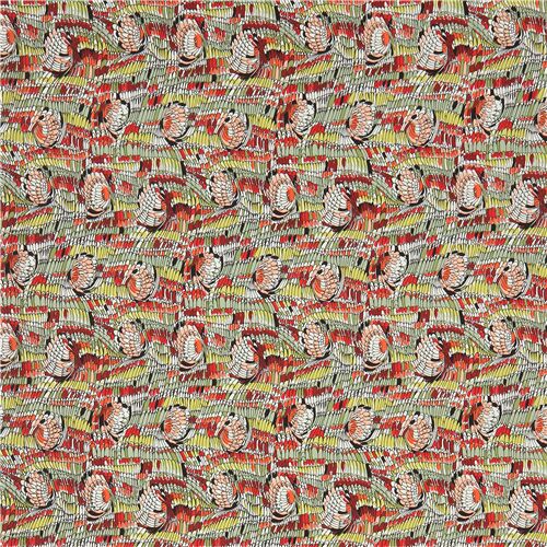 brown and light green flower fabric by Alexander Henry modeS4u