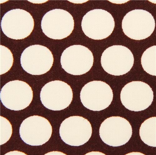 brown birch organic fabric from the USA with white dots 1