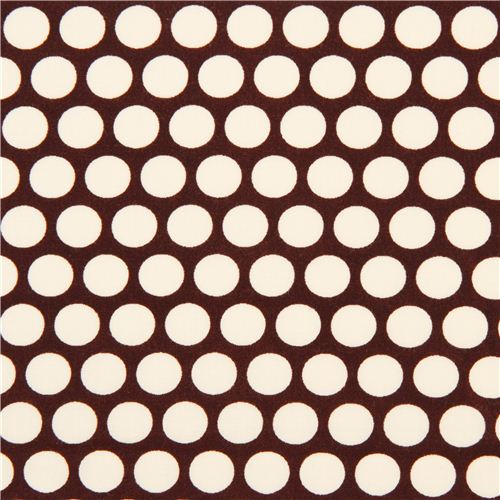 brown birch organic fabric from the USA with white dots 2