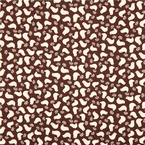 brown bird animal fabric Timeless Treasures USA 2