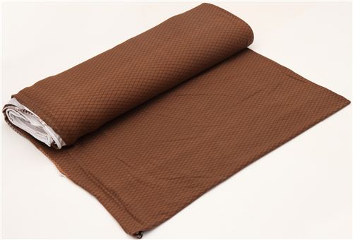 brown diamond pattern Michael Miller interlock fabric 3