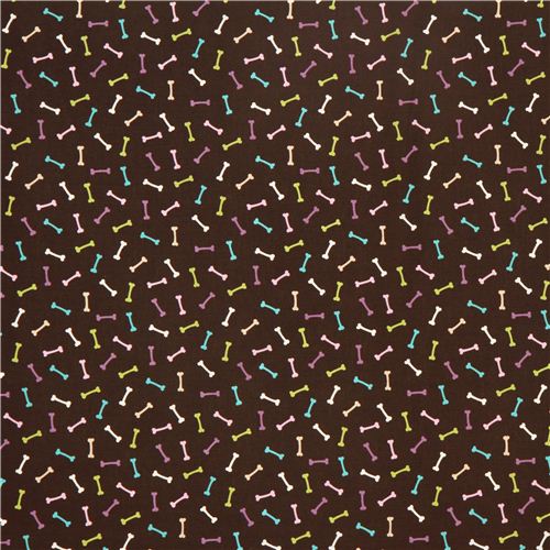 brown dogs bones fabric par Robert Kaufman 2