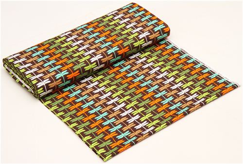 brown dragonfly fabric par Robert Kaufman 3