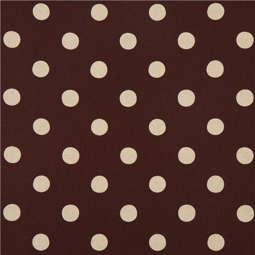 brown echino polka dot poplin fabric maruco 2
