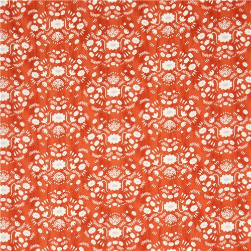 brown fabric with natural color flower fabric by Cotton and Steel modeS4u