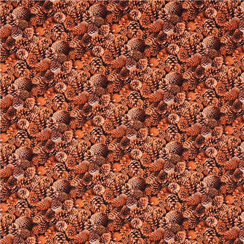 brauner Tannenzapfen Kiefernzapfen Stoff Landscape Medley Elizabeth's Studio 2