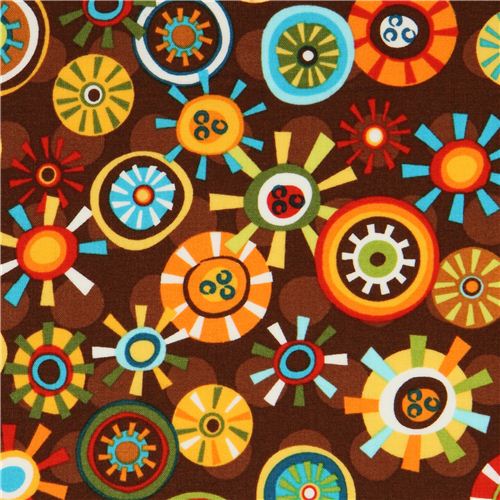 brown flower fabric par Robert Kaufman from the USA 1