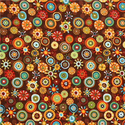 brown flower fabric par Robert Kaufman from the USA 2