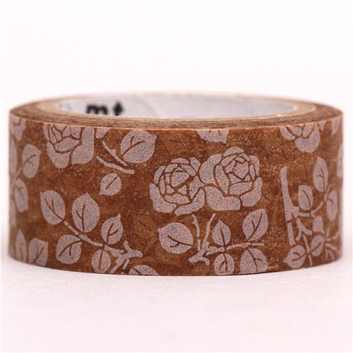 brown flower wax mt fab Washi Tape deco tape modeS4u