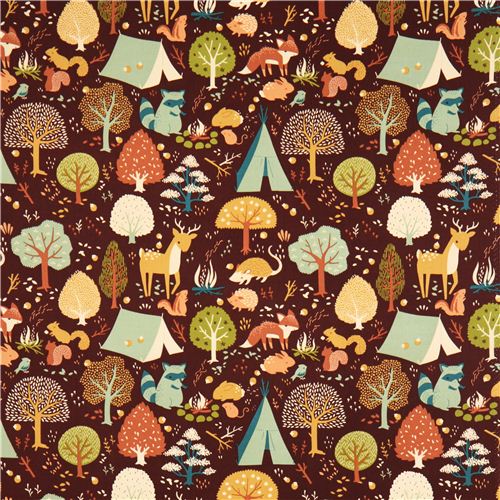 brown forest camping organic fabric birch Fort Firefly 2