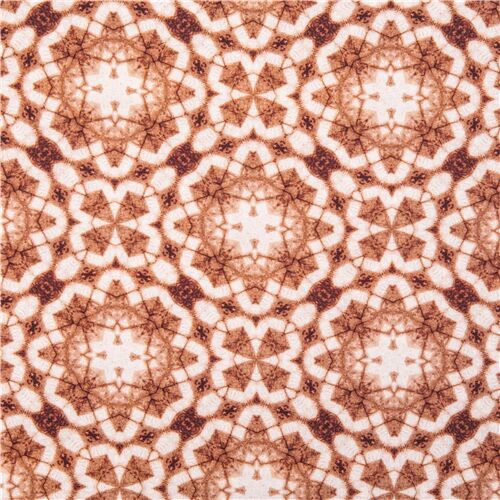 Tissu marron motifs rflchissants, motifs gomtriques Tissu