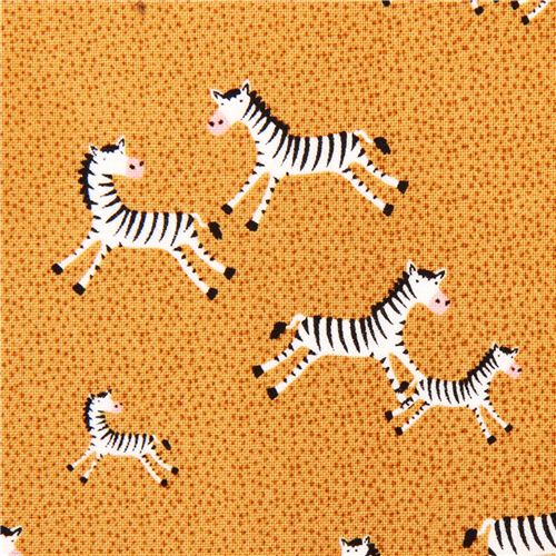 brown mini zebra animal fabric by Timeless Treasures USA 1