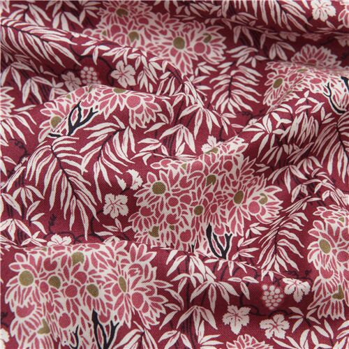 brown nature fabric by Liberty Fabrics with shrubs - modeS4u