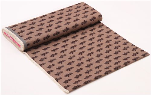 echino canvas designer fabric cars squares brown Japan Fabric by Echino  Fabrics - modeS4u