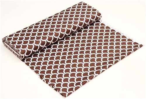 brown pattern cotton sateen fabric Michael Miller 3