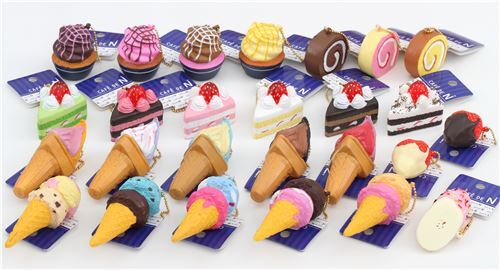 Café De N Brown Pink Double Scoop Ice-cream Super Soft Squishy Cellphone  Charms - Chocolate