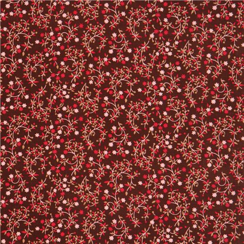 brown small flower corduroy fabric by Timeless Treasures 2
