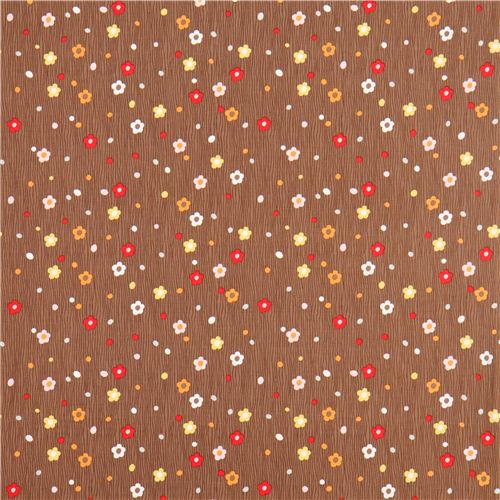 brown striped flower fabric by Timeless Treasures USA 2