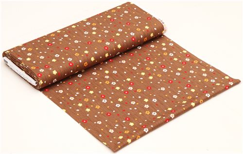 brown striped flower fabric by Timeless Treasures USA 3