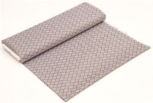 brown tatami stripes coton sateen fabric Michael Miller 3