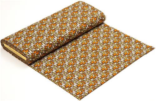 brown tiny zoo animal fabric by Alexander Henry USA 3