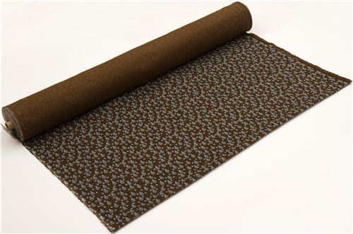 brown tree and bird corduroy fabric par Kokka du Japon3