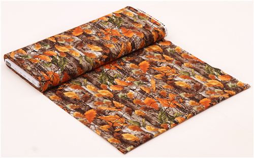 brown tree leaf forest nature fabric Timeless Treasures 6