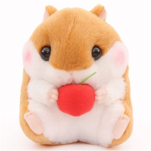 brown white hamster with cherry Coroham Coron plush toy from Japan ...