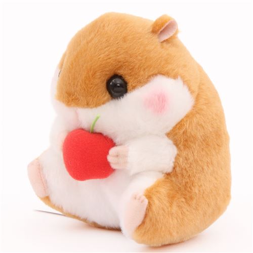 brown white hamster with cherry Coroham Coron plush toy from Japan ...