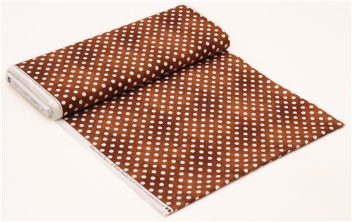 brown white polka dot fabric Quilting Treasures ‘Daily Grind’ - Dots