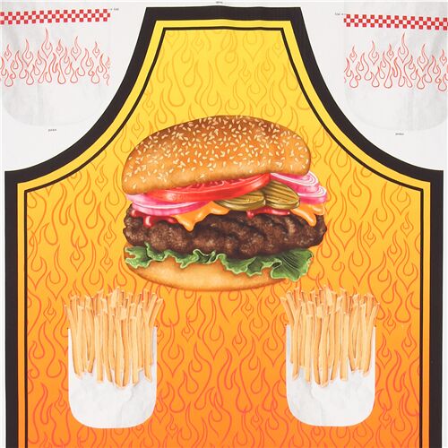 Burger Und Pommes Schurze Grossmotiv Stoff Von Qt Fabrics Modes4u