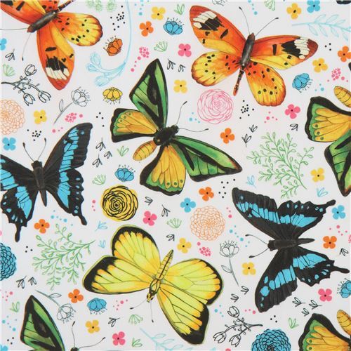 butterfly and flower fabric by Quilting Treasures - modeS4u
