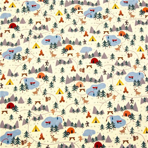 Ccamping Life Landscape Hiking Tent Fishing Fabric by Michael