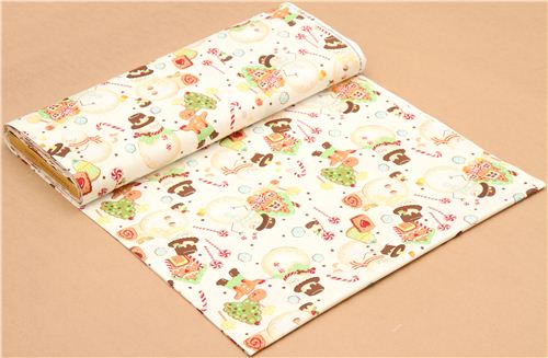 candy snowman Christmas fabric Alexander Henry 5