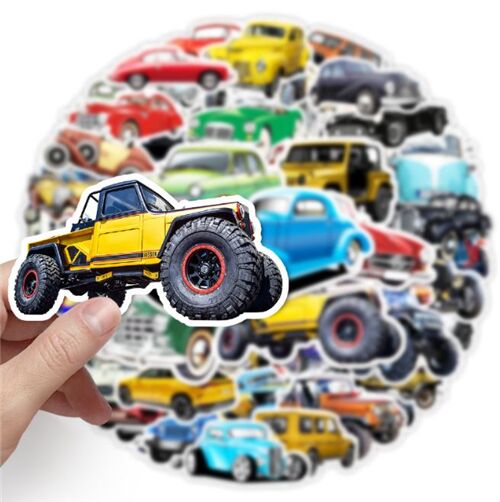 cars diecut sticker pack 50 unique designs unique retro vehicle themed 3