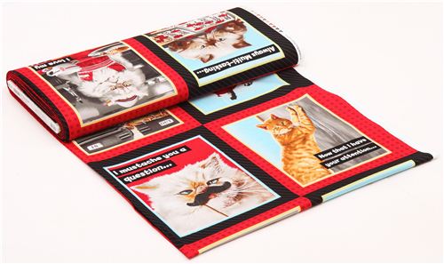 cat animal Cheater fabric Robert Kaufman Divas And The Tough Guys 3
