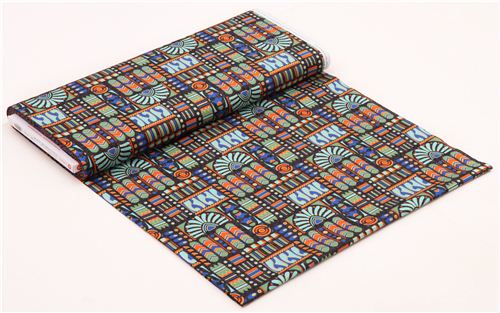 charcoal Egypt gold Downton Abbey glitter fabric Andover from the USA 4