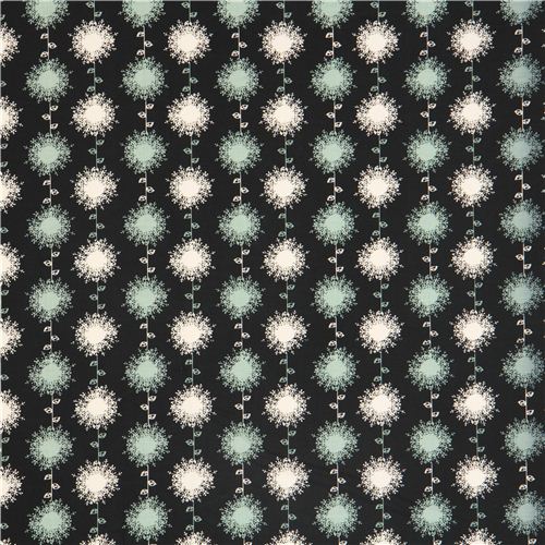 charcoal dandelion flower birch organic fabric from the USA 2