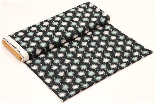 charcoal dandelion flower birch organic fabric from the USA 3