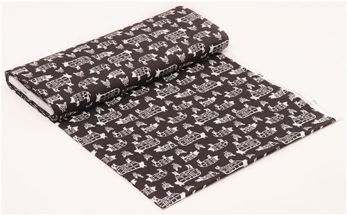 charcoal fielt & steak butcher's chart fabric by Dear Stella USA 5