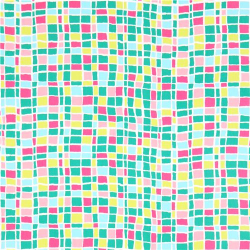 checker fabric grid pattern green Robert Kaufman Felicity 2