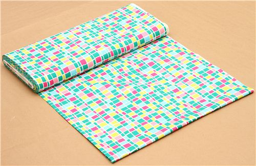 checker fabric grid pattern green Robert Kaufman Felicity 3