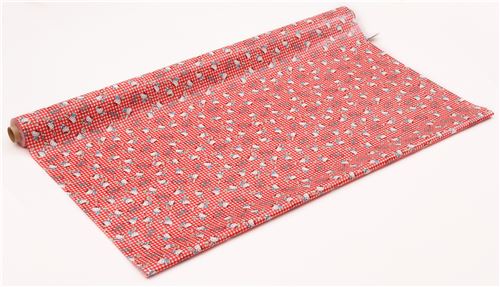 checkered red white Hello Kitty small item laminate fabric Sanrio Japan 3