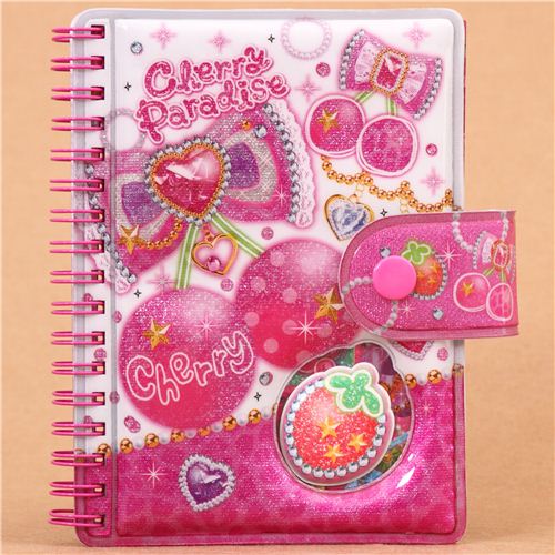 cherry bow jewelry glitter ring binder sticker album modeS4u