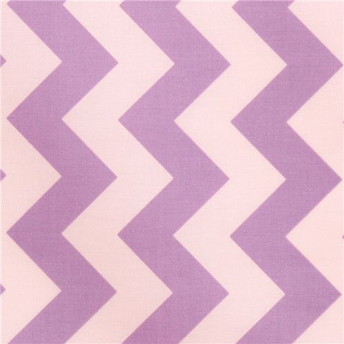 chevron Riley Blake laminate fabric lavender white 1