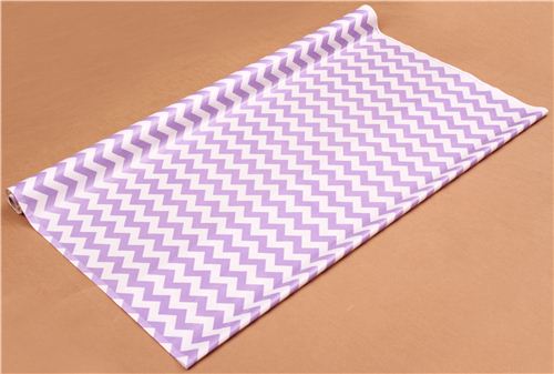 chevron Riley Blake laminate fabric lavender white 4